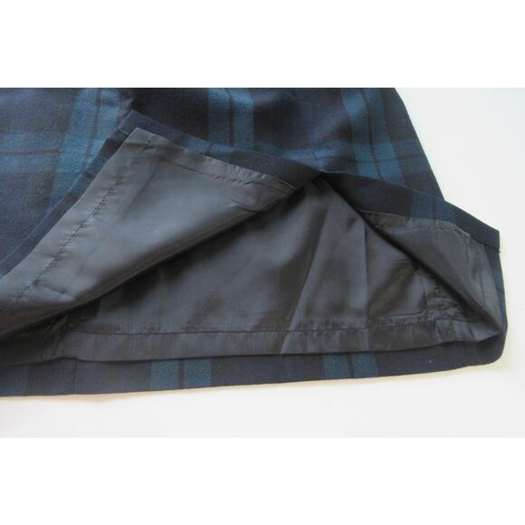 Alanni By Donny Brook 100% Wool Blue/Green Plaid Skirt Women 14  Made In Ukraine - Picture 11 of 12